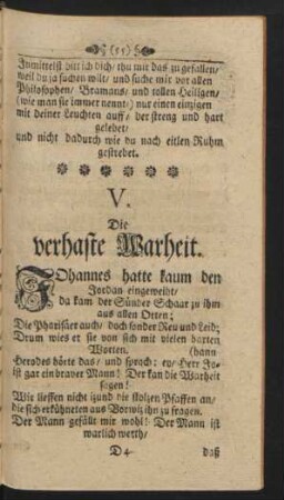 V. Die verhaste Warheit.