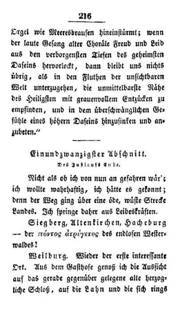 Einundzwanzigster Abschnitt. Des Fußlaufs Ende.