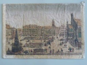 Guckkastenbild mit Ansicht des Hauptmarktes in Nürnberg