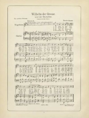 Wilhelm der Grosse. Lied der Deutschen
