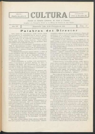 Palabras del Director