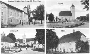 Kubschütz-Purschwitz. Mühle u.a. Ansichten, Ansichtskarte um 1930, Repro (RA Görlitz Postkartensammlung)