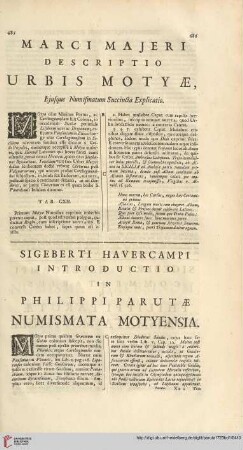 Sigeberti Havercampi introductio & commentarius in Philippi Parutae numismata Motyensia