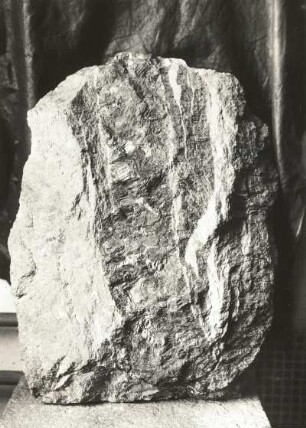 Massiger Bleierzgang mit Bleiglanz und wenig Zinkblende in gneisartigem Gestein. Grube Himmelfahrt bei Freiberg