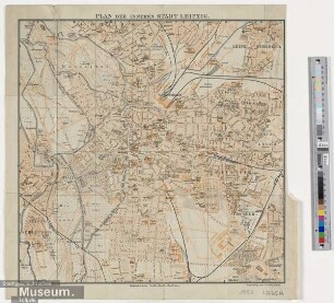 Plan der inneren Stadt Leipzig