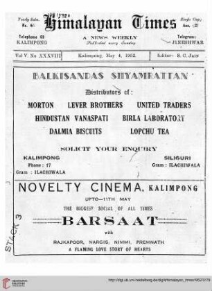 No. XXXVIII (04 May 1952)