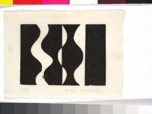 o. T. (Positiv-Negativ-Form/Schwarz-Weiß, Wellenlinie und Vasenform)