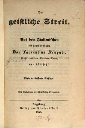 Der geistliche Streit