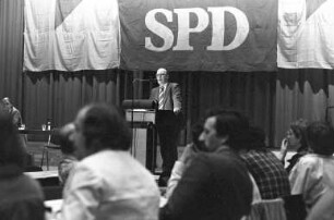 SPD-Kundgebung zur Europawahl am 10. Juni 1979 in der Badnerlandhalle