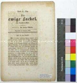 Die ewige Fackel. Ein Oppositions-Blatt Januar 1849