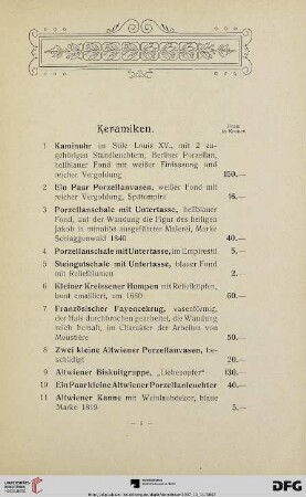 Keramiken (Nr. 1-76)