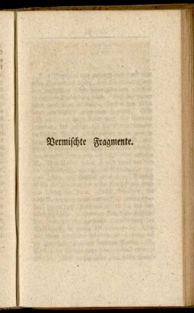 Vermischte Fragmente