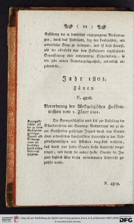 Das Jahrgang 1801: Jäner