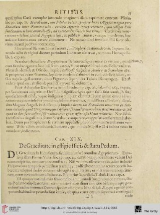 Cap. XIX: De Gracilitate in effigie Isidis & statu Pedum.