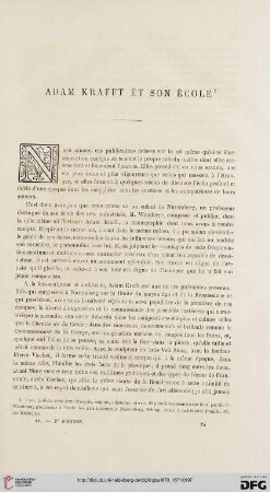 2. Pér. 4.1870: Adam Krafft et son êcole : [Rezension]