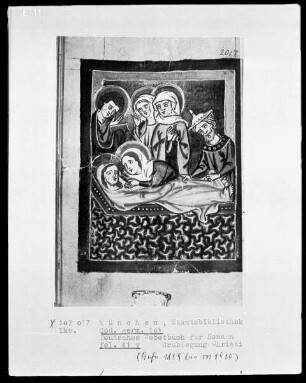 Deutsches Gebetbuch für Nonnen — Grablegung Christi, Folio 41verso