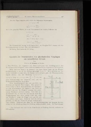 Apparate zur Demonstration von physikalischen Vorgängen am menschlichen Körper.