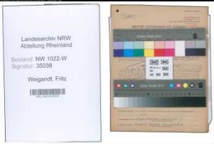 Entnazifizierung Fritz Weigandt , geb. 02.09.1891 (Textilmeister)
