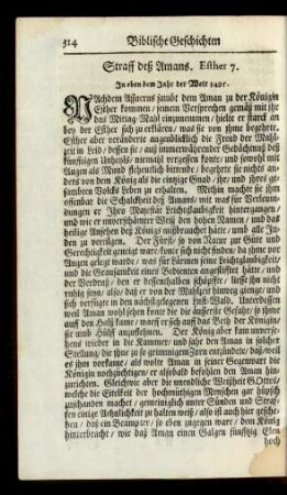 Straff deß Amans. Esther 7.