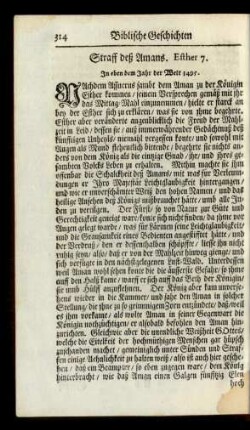 Straff deß Amans. Esther 7.