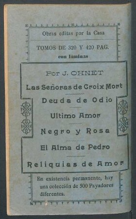 Obras editadas por la casa