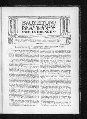 Fortschritte im Bau weitgesprengter flacher massiver Gewölbe