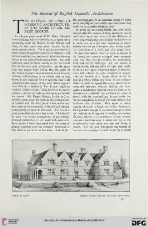 7: The revival of English domestic architecture, [1] The work of Mr. Norman Shaw
