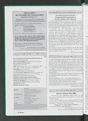 Gemeinschaft und Genossenschaft informieren