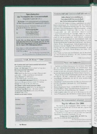 Gemeinschaft und Genossenschaft informieren
