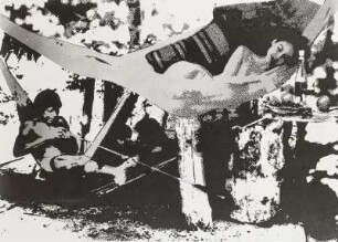 Siebdruck I (Siesta in der Hängematte)