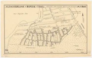 Bebauungsplan der Kleinsiedlung Borsig, Berlin-Tegel: Grund- und Lageplan 1:2000
