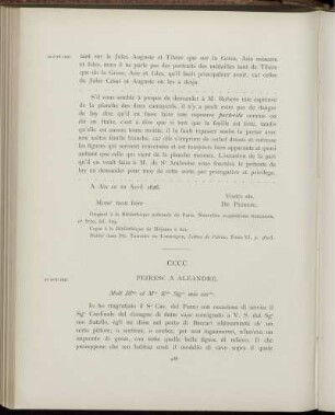 CCCC. Peiresc à Aléandre. Aix, 23 avril 1626