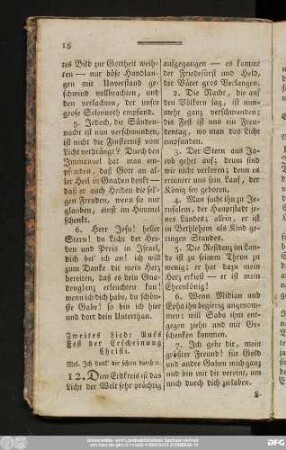 [12]. Zweites Lied: Aufs Fest der Erscheinung Christi.