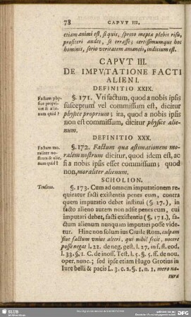 Caput III. De Imputatione Facti Alieni