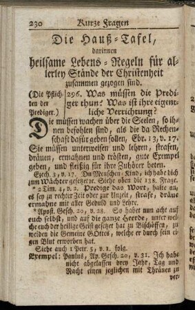 Die Hauß-Tafel, [...].