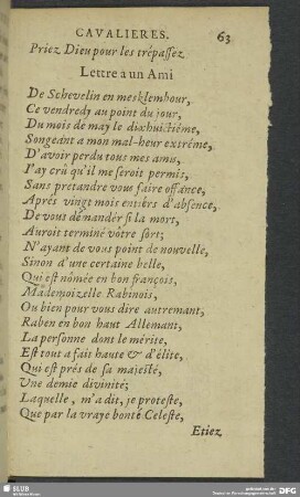 Lettre a un Ami