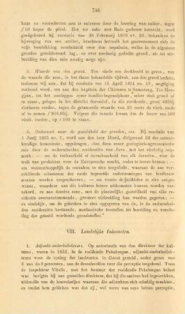 VIII. Landeijke inkomsten