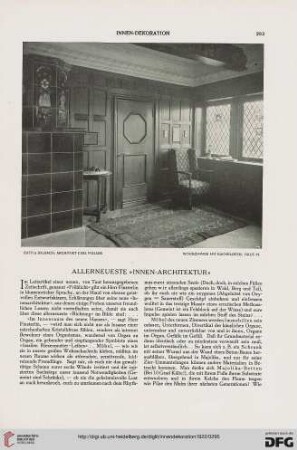 Allerneueste "Innen-Architektur"