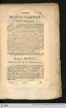 Drittes Hauptstück: Wortfügung