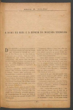 A dama do rubi e o homem da mascara vermelha