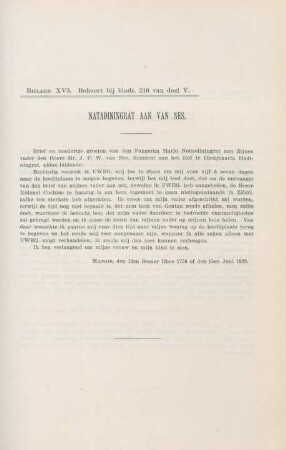 Bijlage XVb. Natadiningrat aan van Nes ... 15en Juni 1829