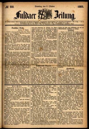 Ausgabe vom Dienstag, den 09. Oktober 1883.