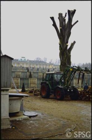 Potsdam, Park Sanssouci, Parterre Große Fontäne unterhalb der Sanssouci-Terrassen.