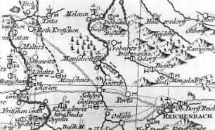 Reichenbach/O.L.-Dittmannsdorf. Oberlausitzkarte, Schenk, 1759