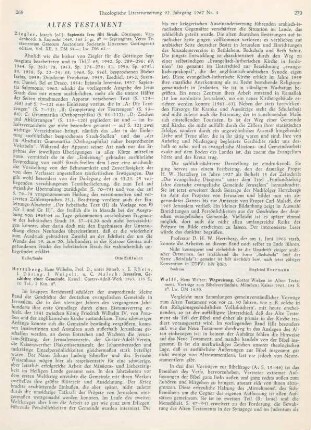 270-271 [Rezension] Wolff, Hans Walter, Wegweisung
