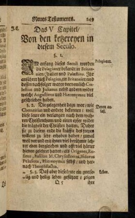 249-255, Das V. Capitel