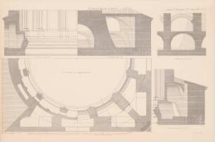 Thomaskirche, Berlin-Kreuzberg: Horizontalschnitt Kuppel, Details (aus: Atlas zur Zeitschrift für Bauwesen, hrsg. v. G. Erbkam, Jg. 21, 1871)