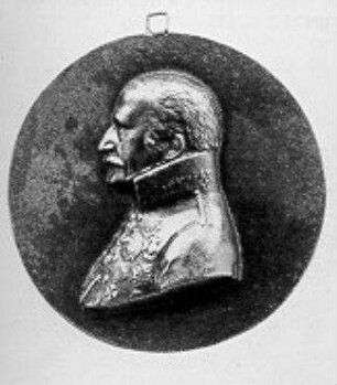 Medaillon mit Profilbildnis des Feldmarschalls Gebhard Leberecht Blücher, Fürst von Wahlstatt (1742-1819)