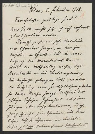 Brief an Lilli Lehmann : 05.02.1918