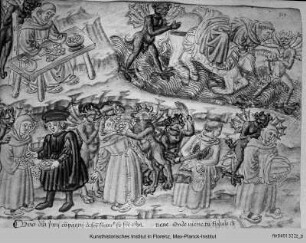 Oddi, Specchio de l'Ordene (La Franceschina) : Teufel packen Franziskaner, die am Besitz hängen Franziskaner
